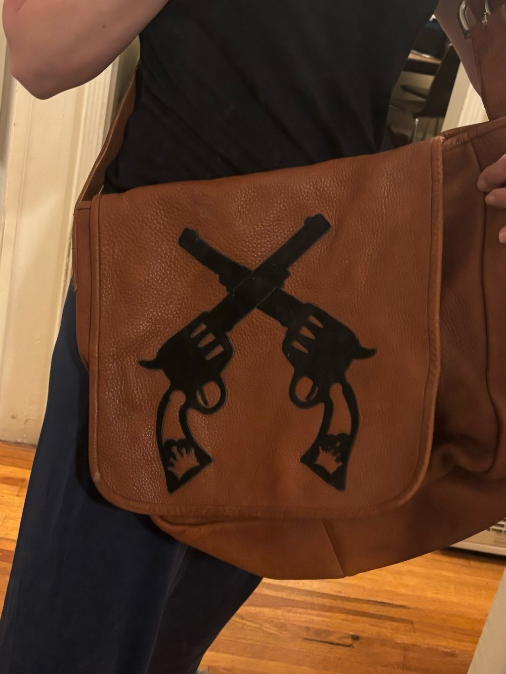 Rare! King Baby Studio Leather Messenger Bag